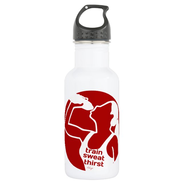 Bouteille D'eau TRAIN SUEAT THIRST (F) rouge (Devant)