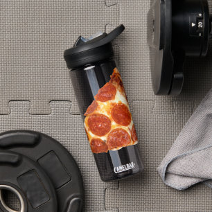 Bouteille D'eau tranche de pizza pepperoni classique de SlipperyJo