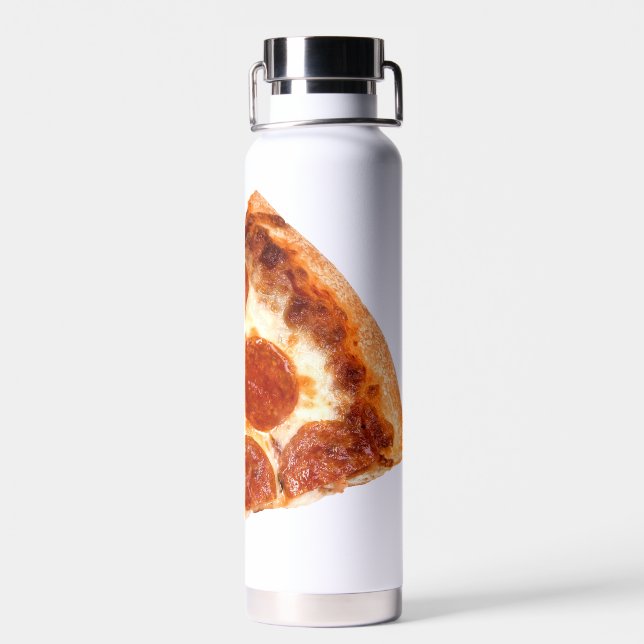 Bouteille D'eau Tranche de pizza pepperoni classique de SlipperyJo (Arrière)