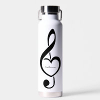 Treble Clef Heart Music Note personnalisée