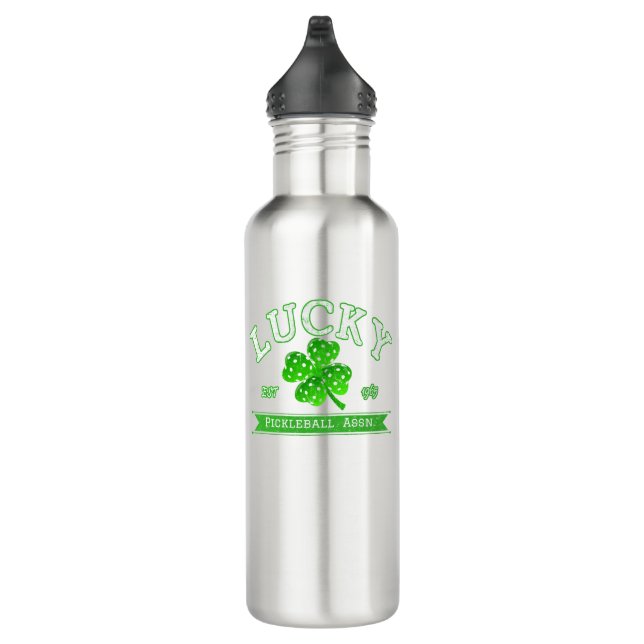 Bouteille D'eau Trèfle chanceux de feuille de Pickleball 4 (Droite)
