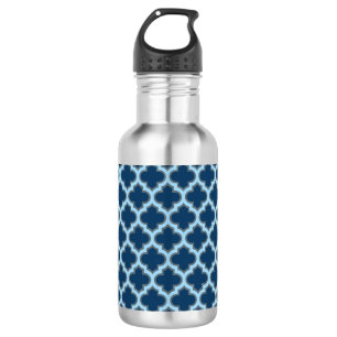 Bouteille D'eau Trellis Bleu et Bleu Bébé, Réseau, Quatrefeuilles