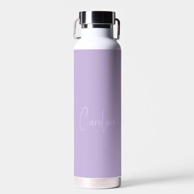 Bouteille D'eau Trend Color Soft Violet Name Water Bottle (Avant)