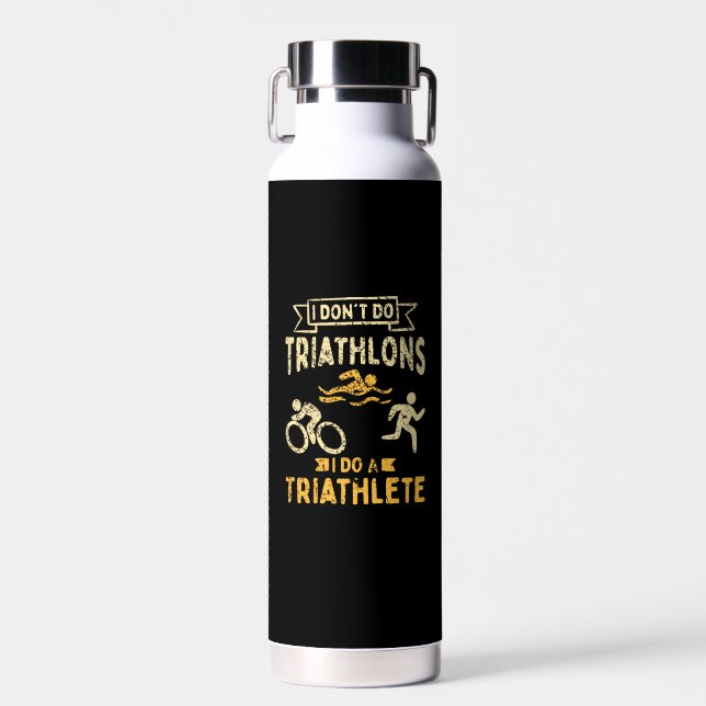Bouteille D'eau Triathlon Triathlète  (Avant)