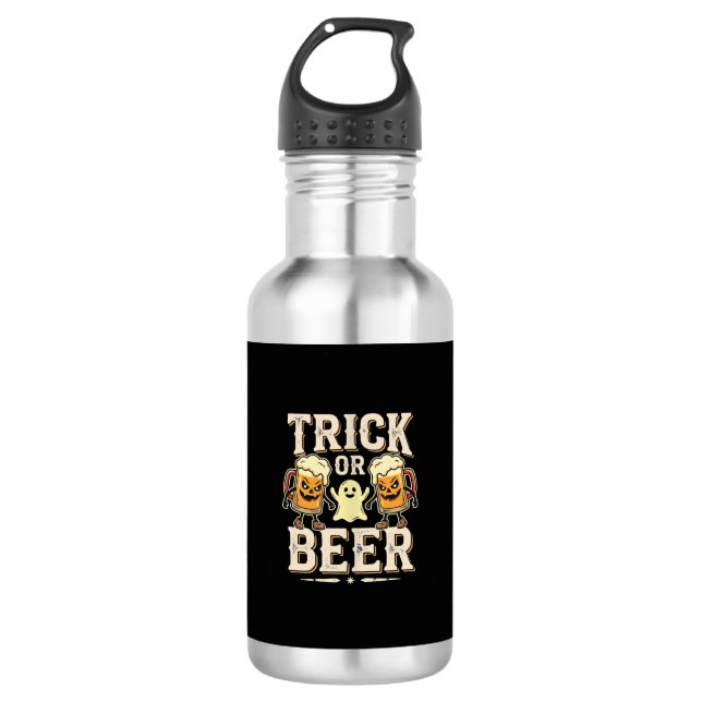 Bouteille D'eau Trick or Beer Halloween Beer Design_1 (Devant)
