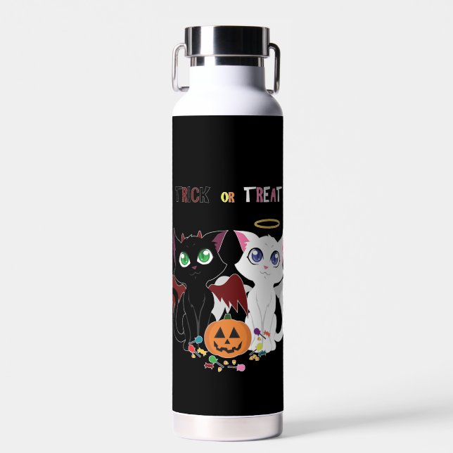 Bouteille D'eau Trick or Treat Kittens (Avant)