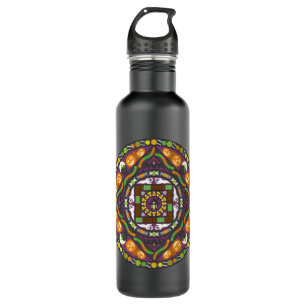 Bouteille D'eau Tricks and Traitements Mandala Water Bottle