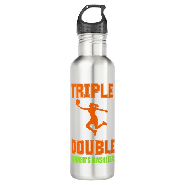 Bouteille D'eau Triple Double féminine de basket-ball (Devant)