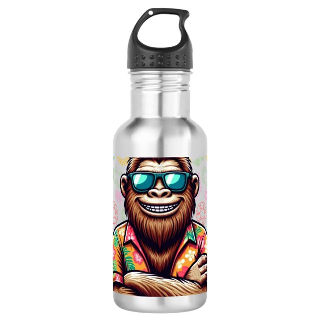 Bouteille D'eau Tropical/beach yeti/bigfoot (Devant)