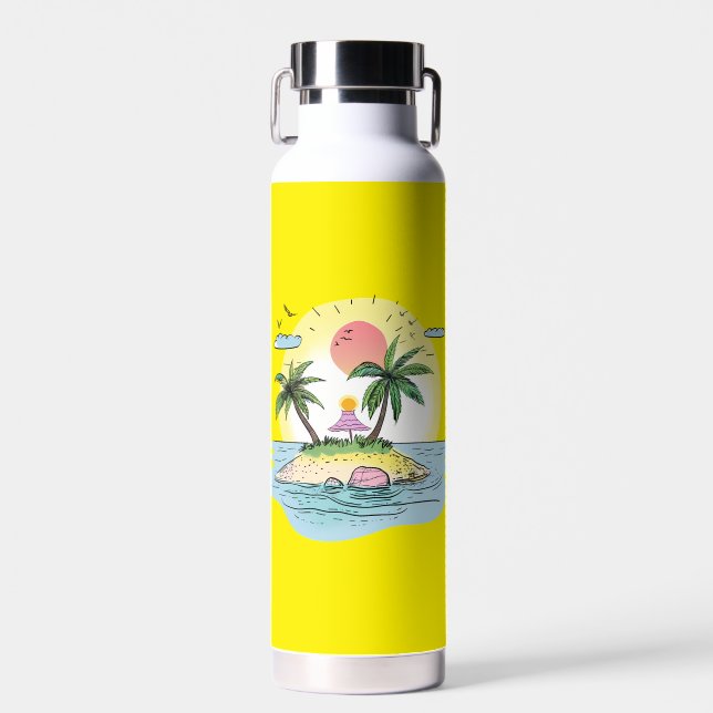 Bouteille D'eau Tropical Island Sunset Vaisselle (Avant)