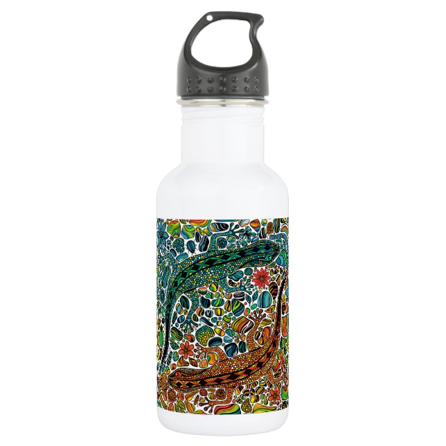 Bouteille D'eau Trouvez les geckos (Devant)