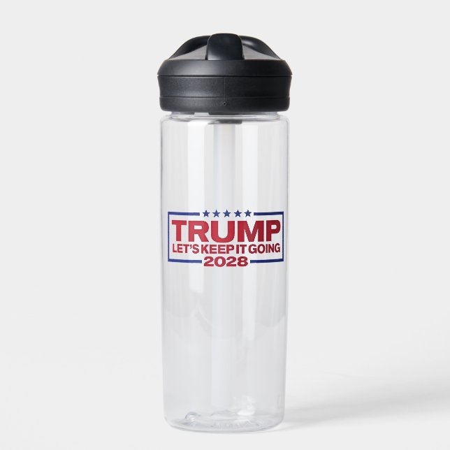 Bouteille D'eau Trump 2028 : Continuons (Extérieur)