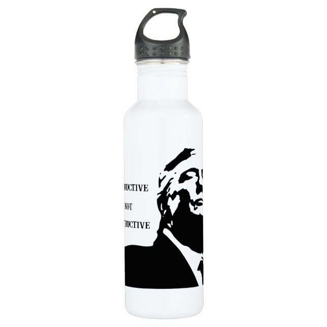 Bouteille D'eau Trump/Destructive Not Constructive Water Bottle (Devant)