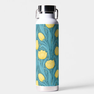 Bouteille D'eau Tulipes en bleu et jaune