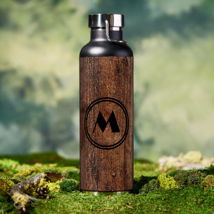 Bouteille D'eau Tumbler thermique personnalisé en bois rustique