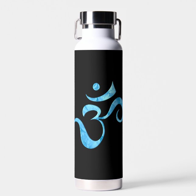 Bouteille D'eau Turquoise Sparkle Om  (Avant)
