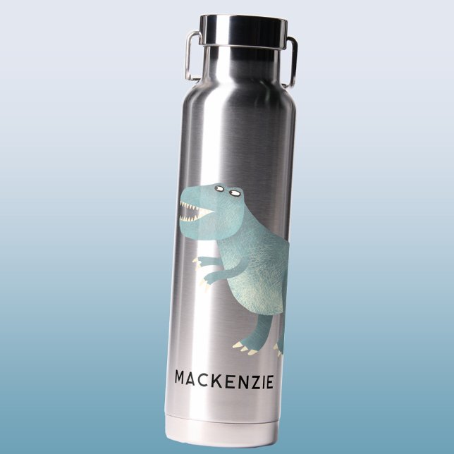 Bouteille D'eau Tyrannosaurus Rex Dinosaur Personnalisé (Fun Tyrannosaurus Rex dinosaur personalized water bottle)