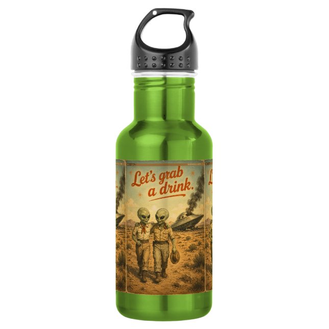 Bouteille D'eau UFO Roswell 40-50s (Devant)