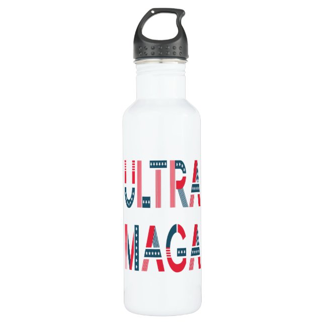Bouteille D'eau Ultra MAGA Trump Patriotique Républicain Conservat (Devant)