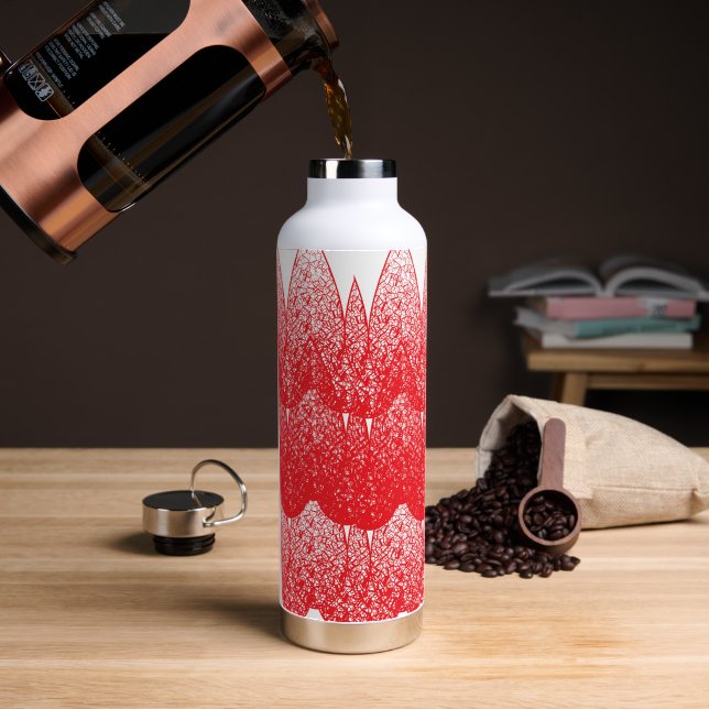 Bouteille D'eau un arrière - plan rouge et blanc avec beaucoup de  (Café)