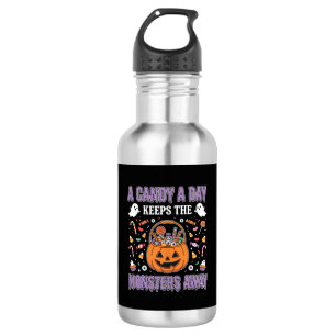 Bouteille D'eau Un bonbon par jour Halloween T Shirt Design