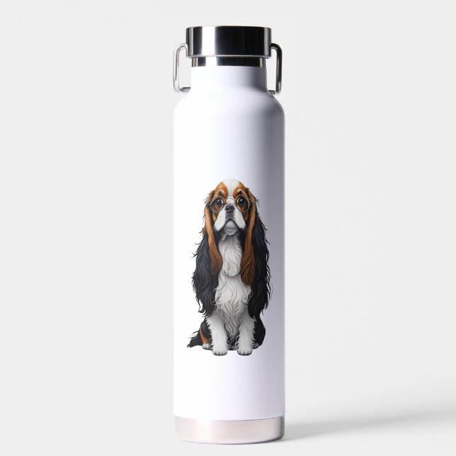 Bouteille D'eau Un chien mignon, le roi Charles Spaniel (Avant)