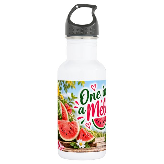 Bouteille D'eau Un été pastèque à la Une dans un Melon (Devant)