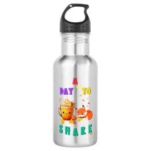 Bouteille D'eau Un Jour Pour Partager Ginkgo Oak Botany Fox Thanks