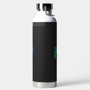Bouteille D'eau un logo noir et vert avec la lettre r