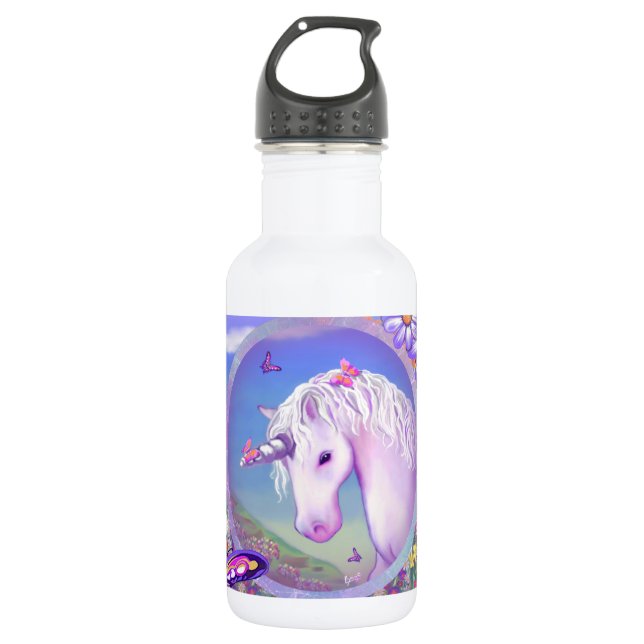 Bouteille D'eau un paradis violet (Devant)