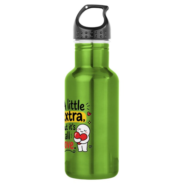 Bouteille D'eau Un peu plus mais tout amour Design mignon (Devant)