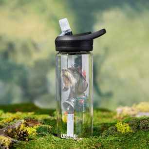 Bouteille D'eau Un Pompier Surveille Sur Vous Cheveux De Fil Dachs