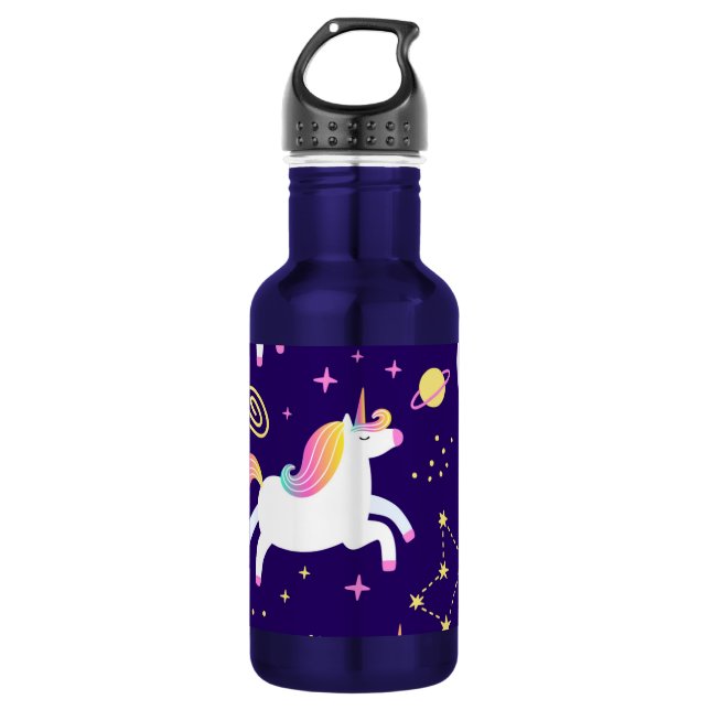 Bouteille D'eau Unicorn Fan Club motif Cute (Devant)