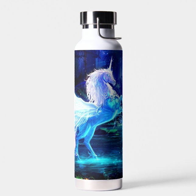 Bouteille D'eau Unicorn Pegasus Magie dans la forêt lunaire (Gauche)