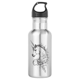 Bouteille D'eau Unicorne Imaginaire animal sauvage Illustration Ar