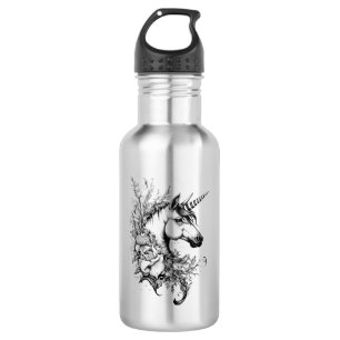 Bouteille D'eau Unicorne Imaginaire animal sauvage Illustration Ar
