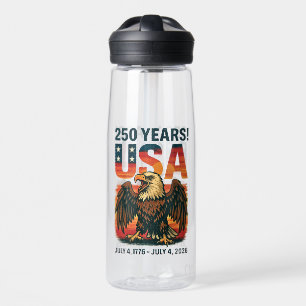 Bouteille D'eau USA 250 Years - Patriotic Bald Eagle 4 juillet 202