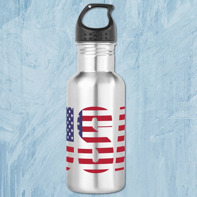Bouteille D'eau USA Patriotic Personnalisé 18oz. (Créateur téléchargé)