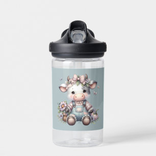 Bouteille D'eau Vache Bébé mignonne Pastel dans les salons avec fl