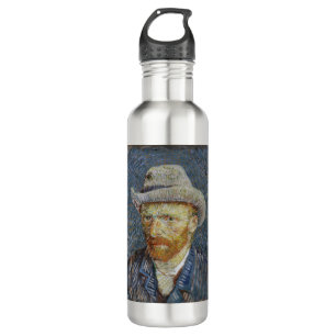 Bouteille D'eau Van Gogh Autoportrait Gris Sens Casquette Peinture