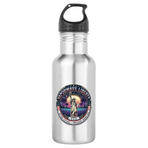 Bouteille D'eau Vaporwave Liberté Patriotique Patriotique Vaporwav