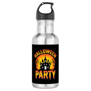 Bouteille D'eau Vecteur de fête de maison hantée Halloween