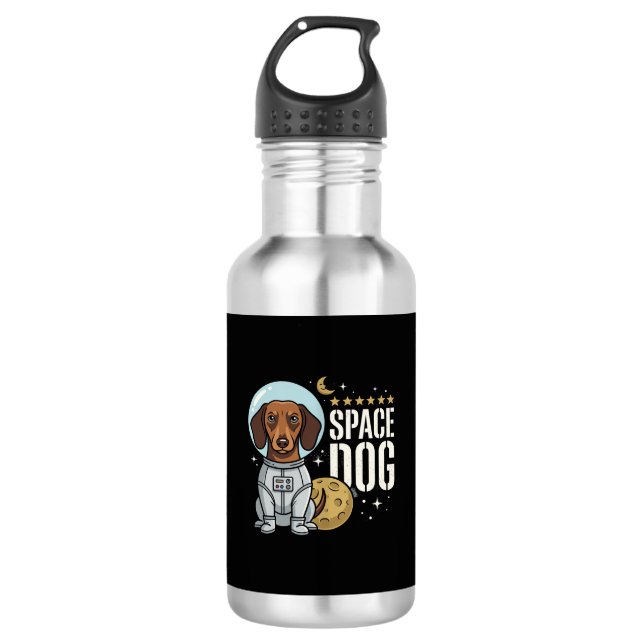 Bouteille D'eau Vecteur de l'astronaute de chien de l'espace de Da (Devant)