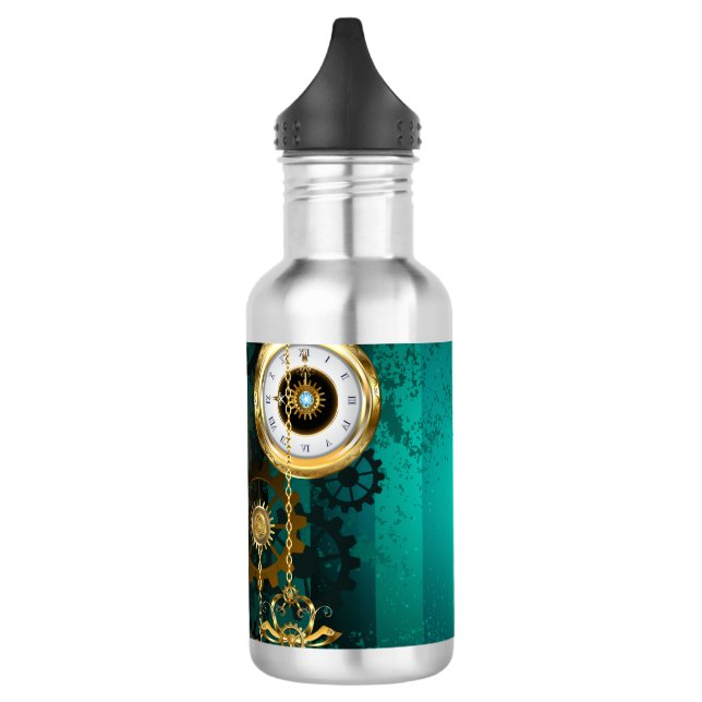 Bouteille D'eau Veille bijoux Steampunk sur un Arrière - plan vert (Gauche)