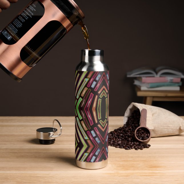 Bouteille d'eau Verre teinté Bijoux Colorés  (Café (pivoté))