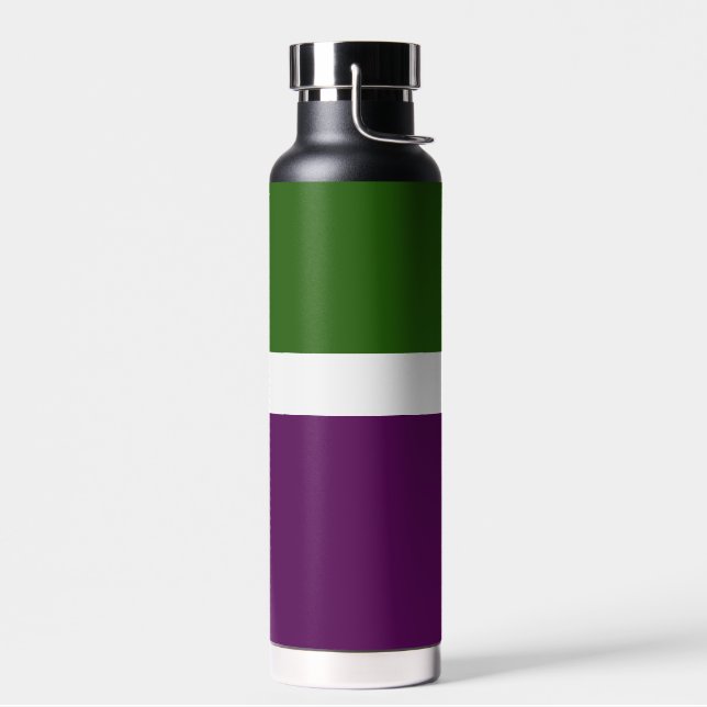 Bouteille D'eau Vert blanc violet couleur pâle Design de bloc de c (Gauche)