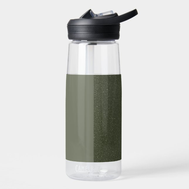 Bouteille d'eau verte à deux tons personnalisable (Gauche)