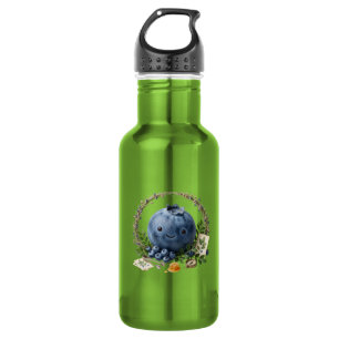 Bouteille d'eau verte mignonne Kawaii myrtille