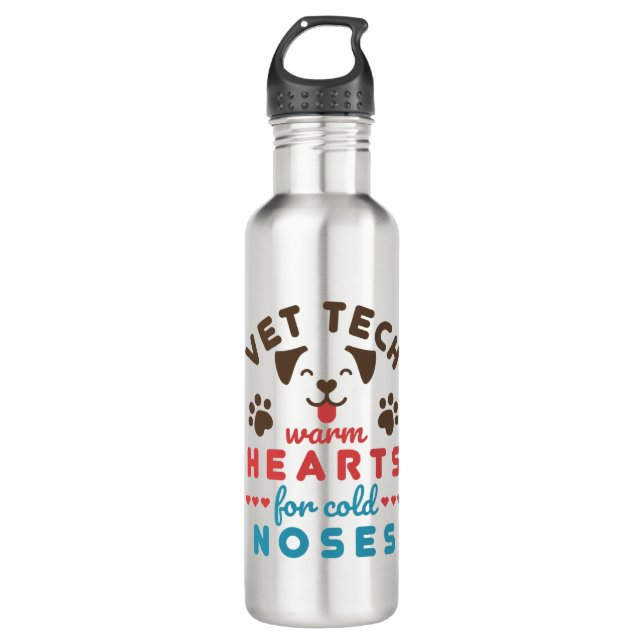 Bouteille D'eau Vet Tech Warm Hearts for Cold Noses (Devant)