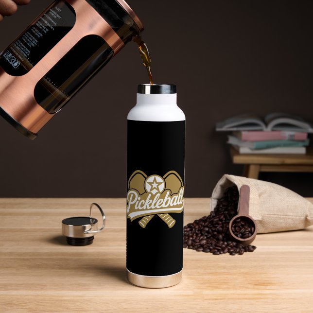 Bouteille D'eau Vêtements de Pickleball Joueurs (Café (pivoté))